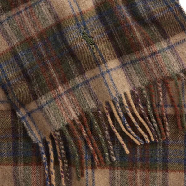 Plaid Wool-Cashmere Scarf