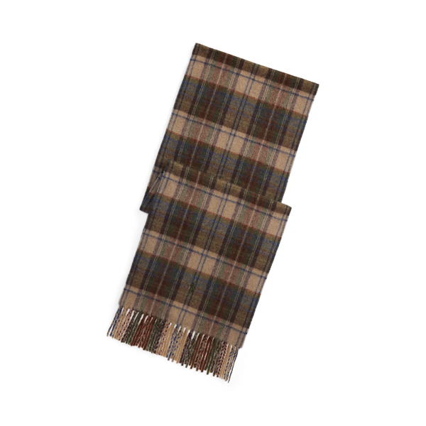 Plaid Wool-Cashmere Scarf