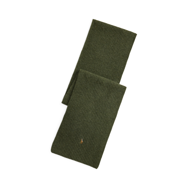 Rib-Knit Wool Blend Scarf Polo Ralph Lauren 1
