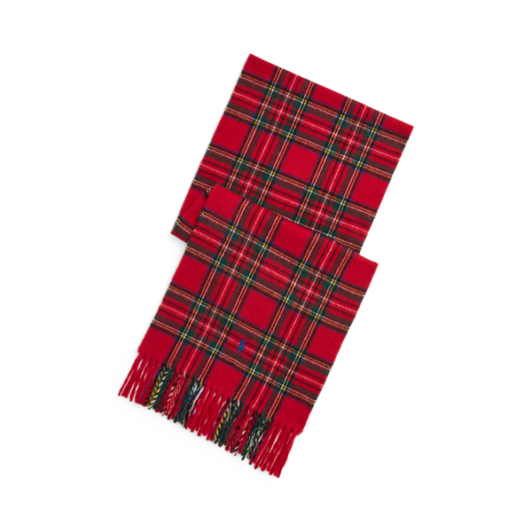 Royal Stewart Plaid Cashmere Scarf Polo Ralph Lauren 1