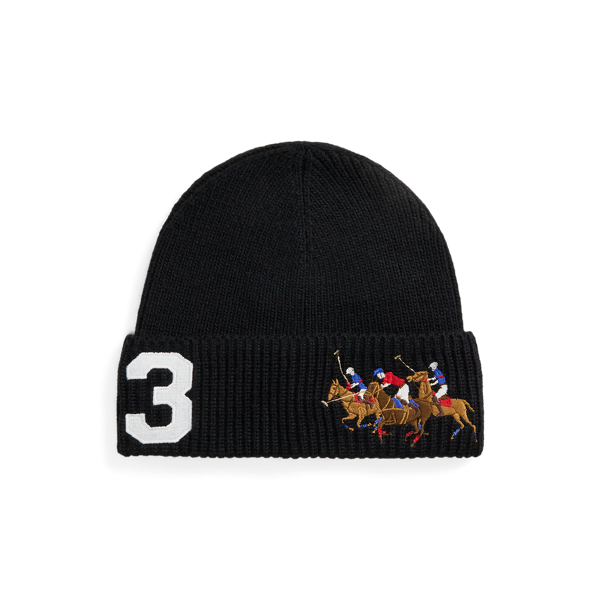 Polo Black Triple-Pony Beanie Polo Ralph Lauren 1