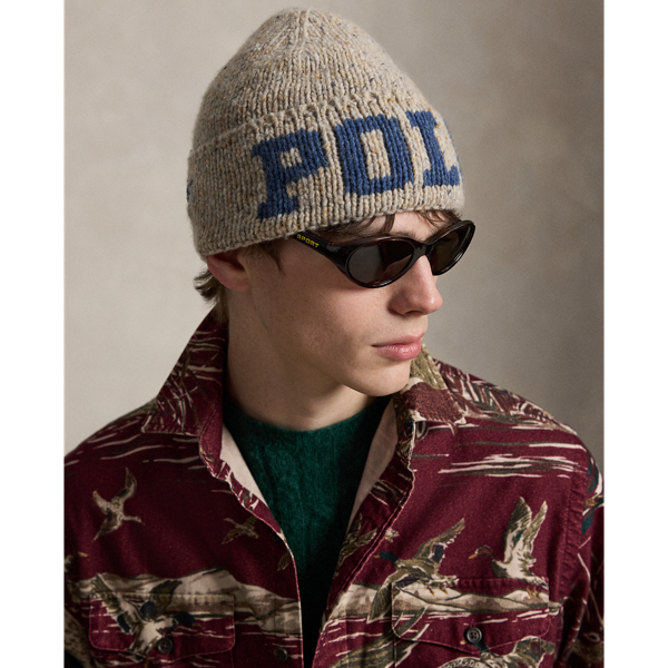 Intarsia-Knit Merino-Wool-Blend Beanie