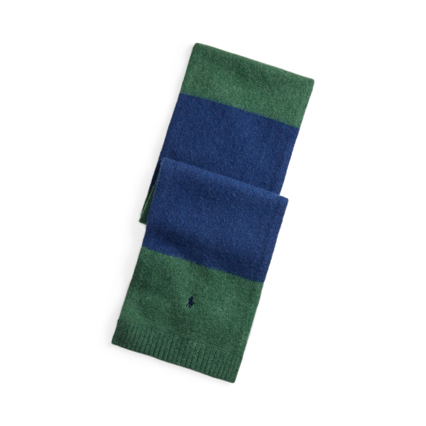 Brushed Wool Striped Scarf