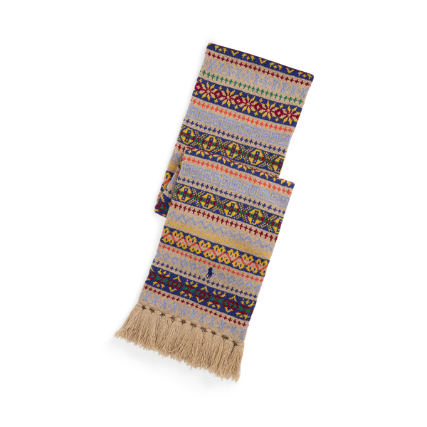 Fair Isle Wool-Blend Scarf