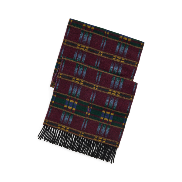 Patterned Wool-Blend Jacquard Scarf