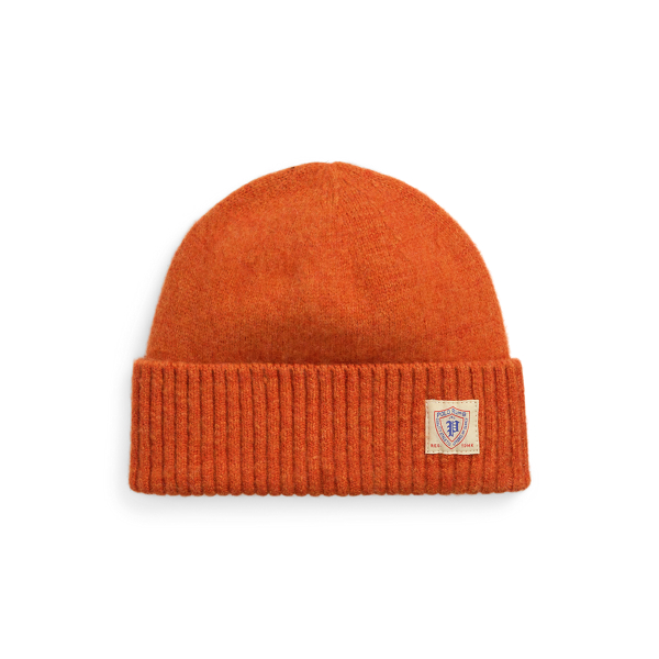 College Orange Brushed Wool Beanie Polo Ralph Lauren 1