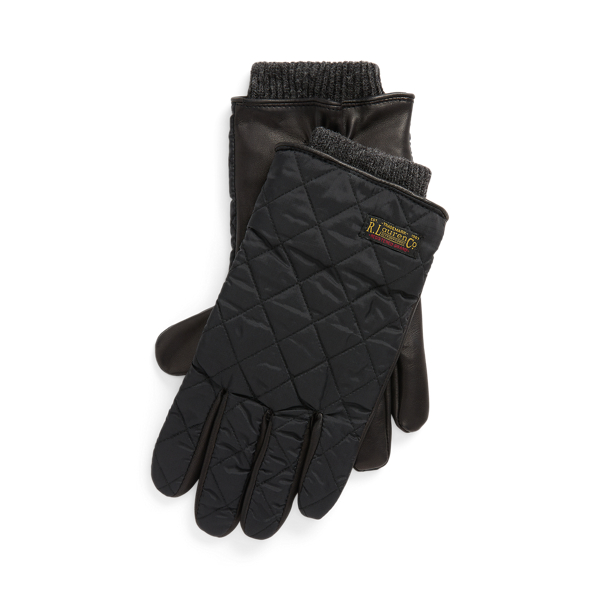 Black Quilted Touch Screen Field Gloves Polo Ralph Lauren 1