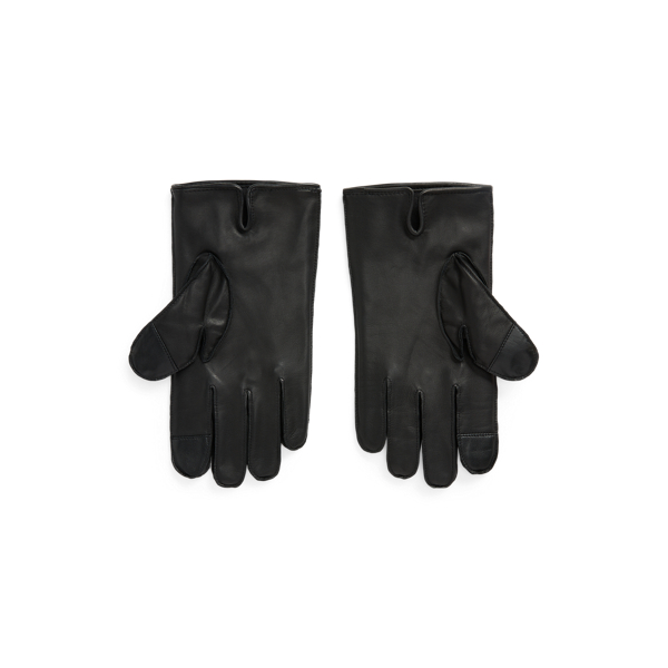 Black Insulated Sheepskin Touch Screen Gloves Polo Ralph Lauren 2