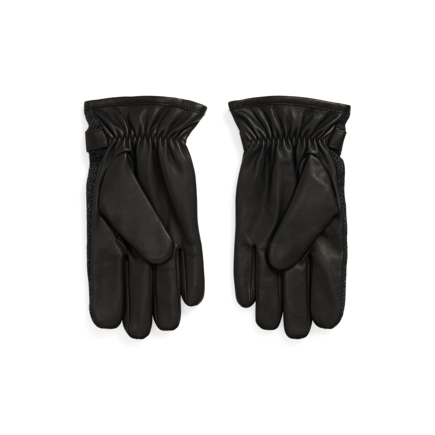 Мужские перчатки Ralph Lauren Cashmere-Lined Wool & Sheepskin Gloves, цвет: Чёрный / Угольный — фото 1