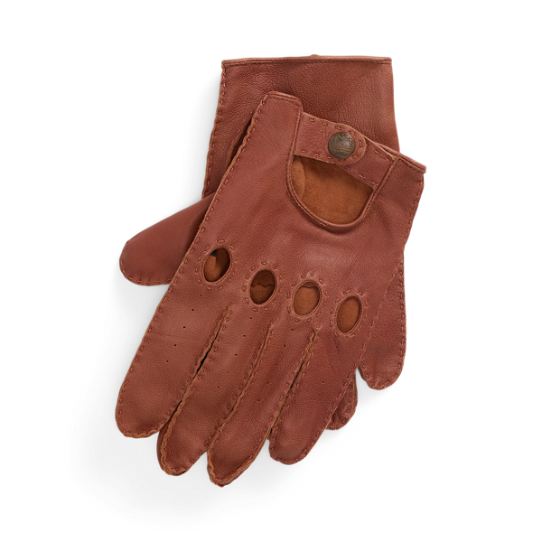 Cognac Sheepskin Driving Gloves Polo Ralph Lauren 1