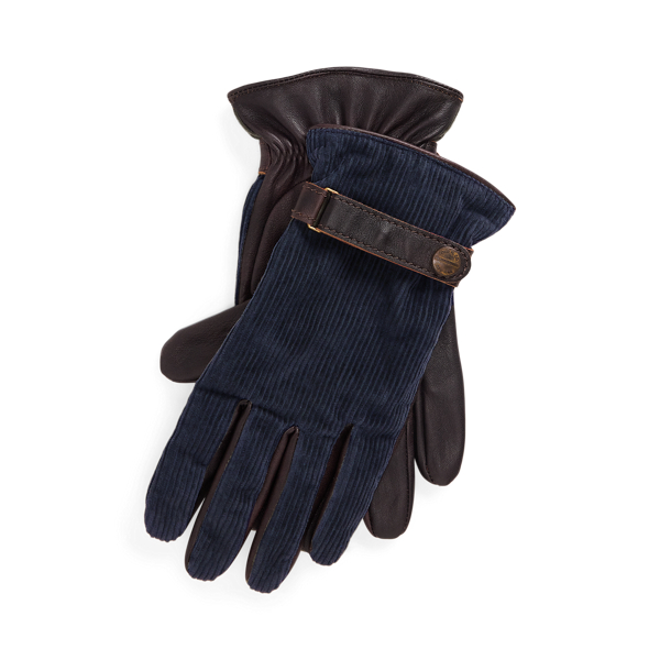 Corduroy & Sheepskin Insulated Gloves