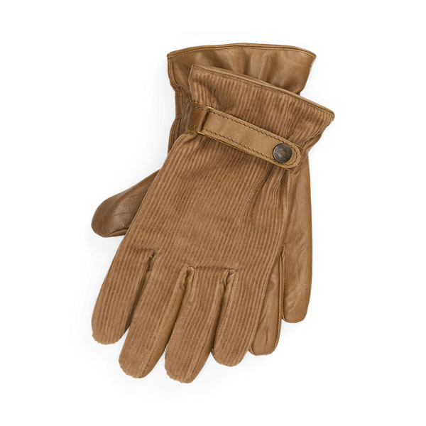 Corduroy & Sheepskin Insulated Gloves
