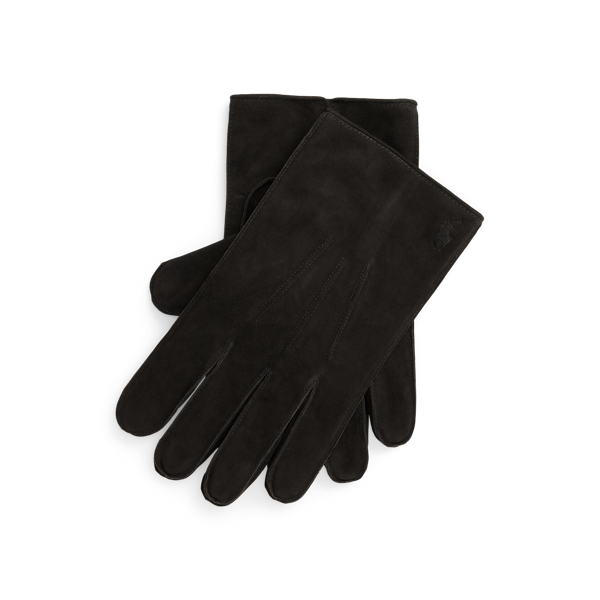 Black Insulated Suede Gloves Polo Ralph Lauren 1