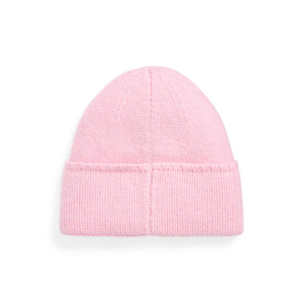 Taylor Rose Pink Pony Merino Wool Beanie Polo Ralph Lauren 2
