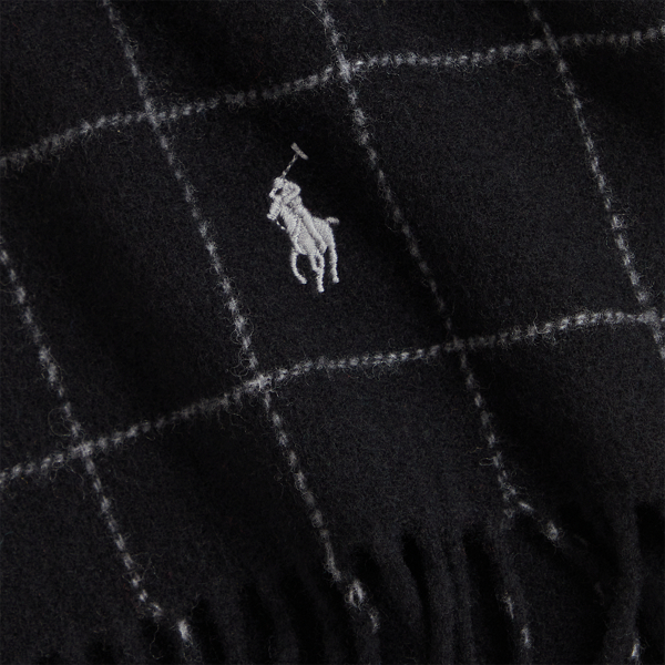 Polo Ralph Lauren 리버시블 윈도우페인 울 블렌드 스카프 블랙/그레이 2
