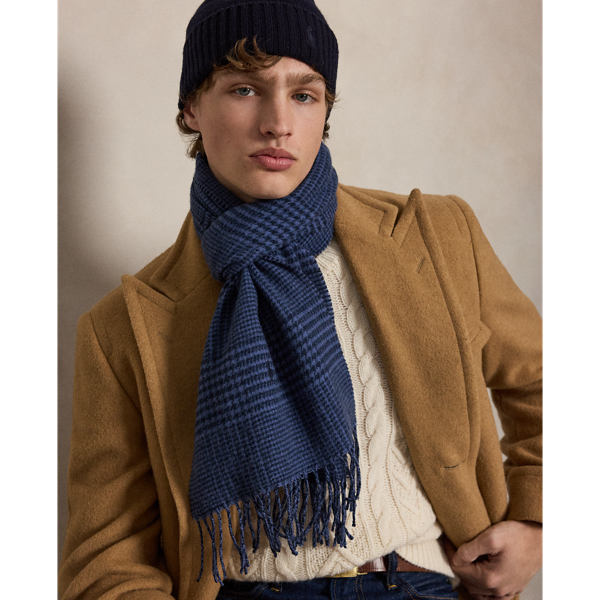 Wool Beanie & Windowpane Scarf Gift Set