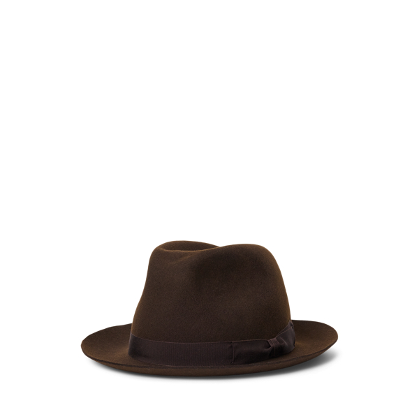 Dark Brown Wool Felt Fedora Polo Ralph Lauren 1