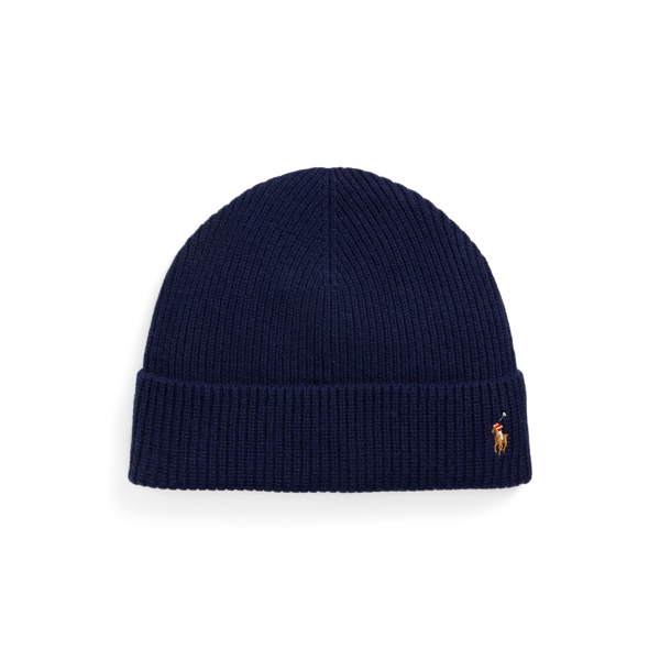 Classic Navy Rib-Knit Wool-Cashmere Beanie Polo Ralph Lauren 1