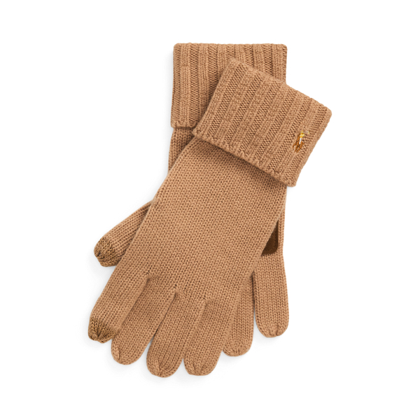 Classic Camel Wool-Cashmere Touch Screen Gloves Polo Ralph Lauren 1