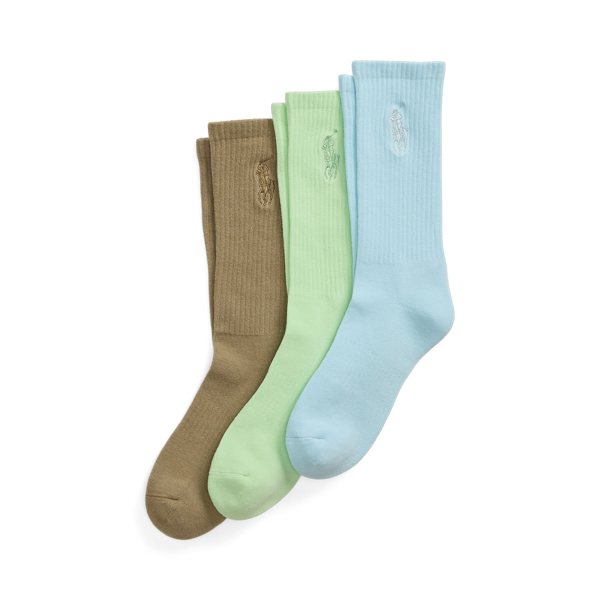 3er-Pack Crew-Socken mit Big Pony