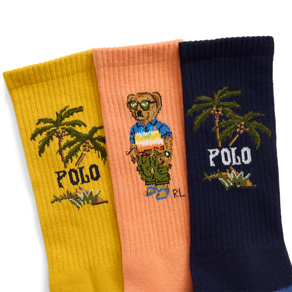 Multi Polo Bear Cotton-Blend Crew Sock 6-Pack Polo Ralph Lauren 2