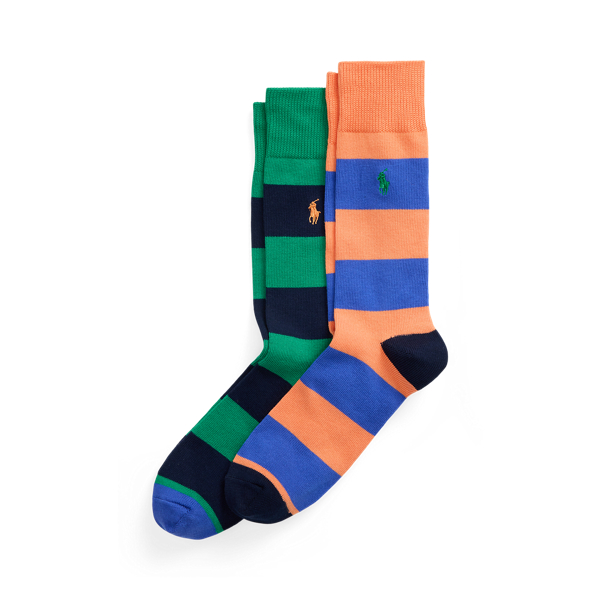 Striped Cotton-Blend Trouser Sock 2-Pack