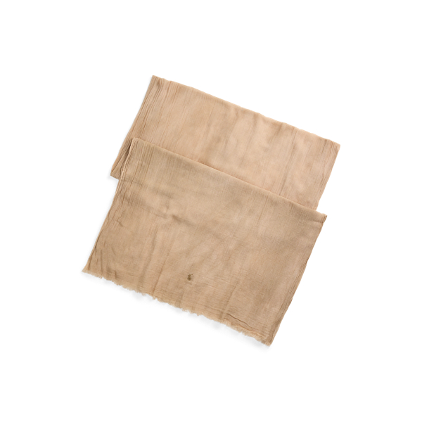 Costal Beige Washed Cotton Scarf Polo Ralph Lauren 1