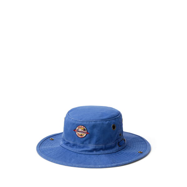 Segeltuch-Topfhut mit Logoaufnäher
