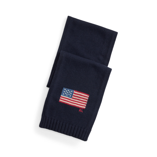 Flag-Intarsia Wool-Blend Scarf