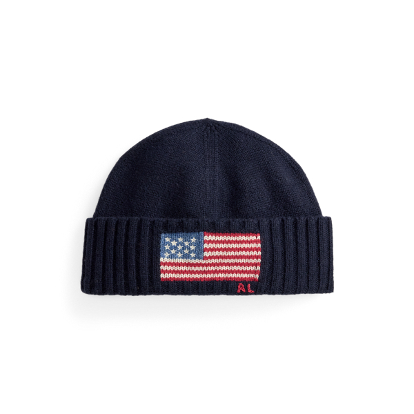 Flag-Intarsia Wool-Blend Beanie