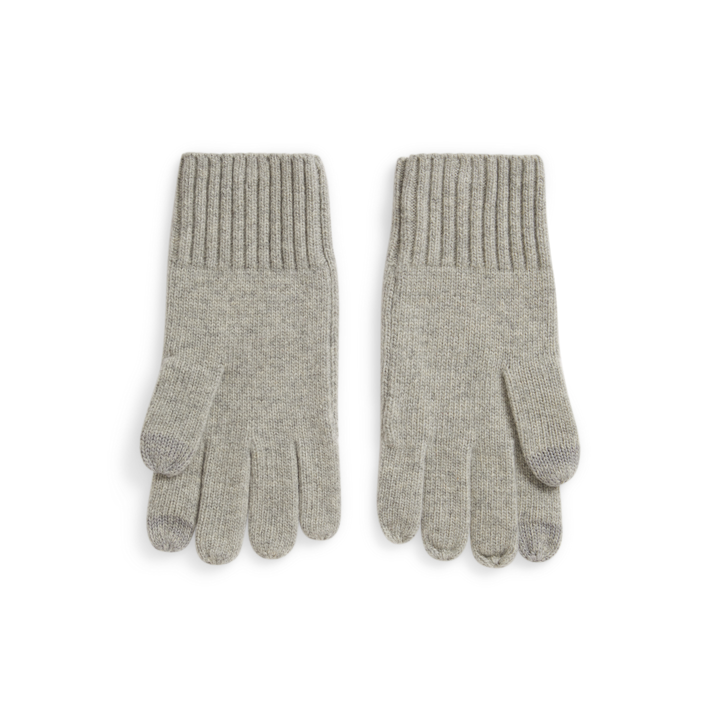 Мужские перчатки Ralph Lauren Flag-Intarsia Wool-Blend Touch Gloves, цвет: Меланжевый — фото 1