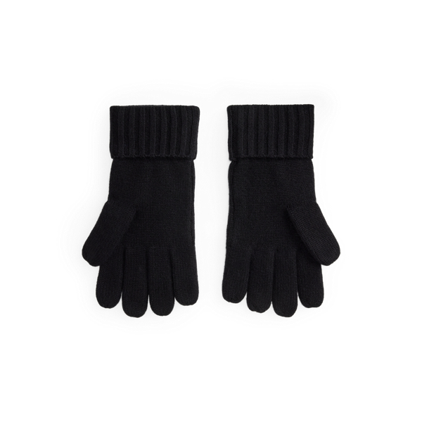 Polo Black Cable-Knit Wool-Cashmere Gloves Polo Ralph Lauren 2