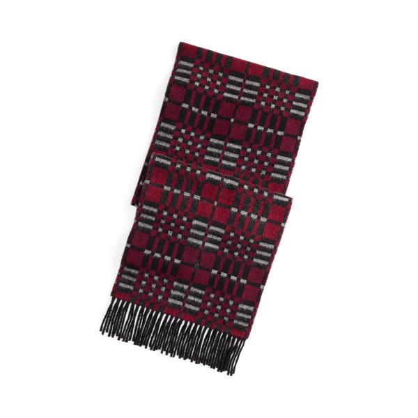 Patterned Wool-Blend Jacquard Scarf