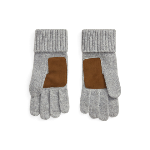 Мужские перчатки Ralph Lauren Wool-Cashmere Touch-Screen Gloves, цвет: Меланжевый