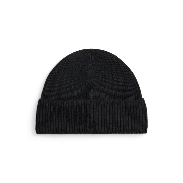 Polo Black Triple-Pony Rib-Knit Beanie Polo Ralph Lauren 2
