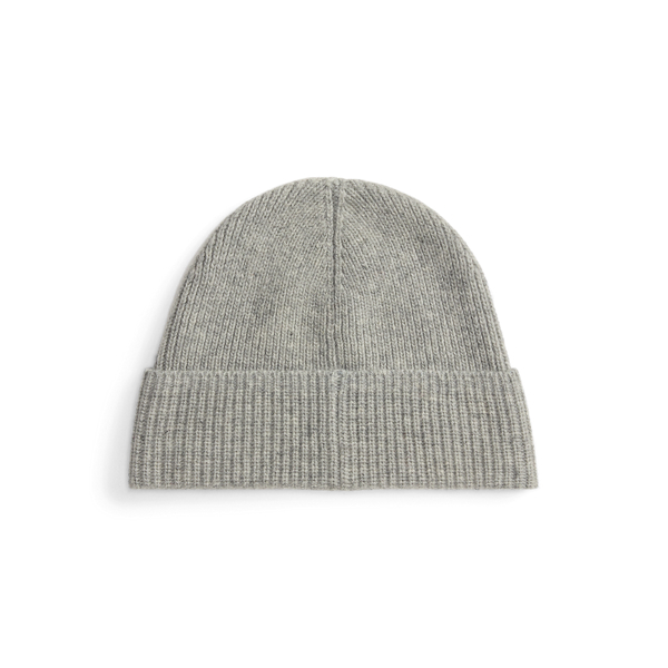 Triple-Pony Rib-Knit Beanie