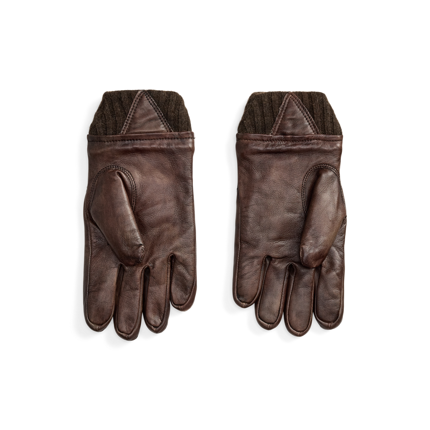 Мужские перчатки Ralph Lauren Insulated Burnished Sheepskin Gloves, цвет: Коричневый — фото 1