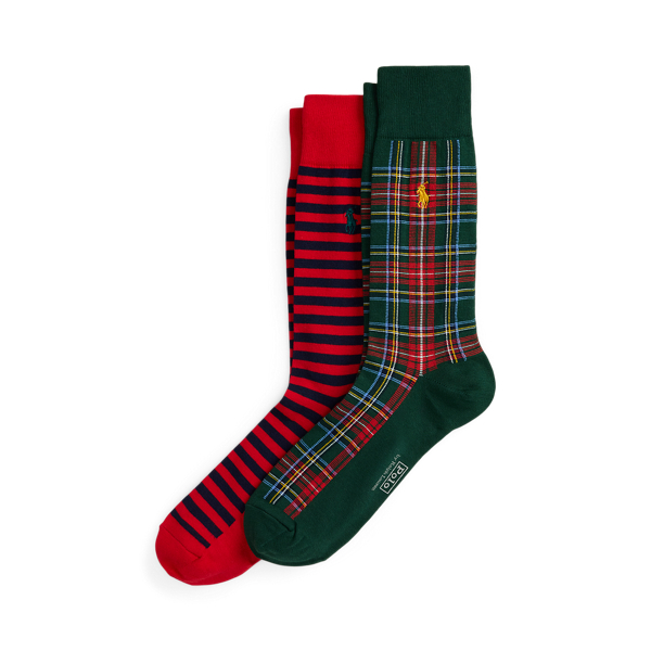 Gestreifte und karierte Anzugsocken