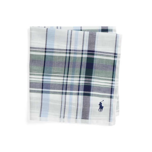 Polo Ralph Lauren 플래드 코튼 행커치프 아이보리/네이비 2