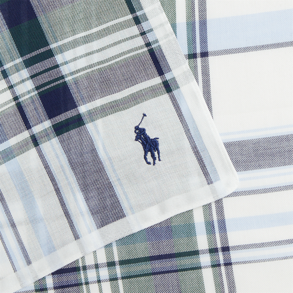 Polo Ralph Lauren 플래드 코튼 행커치프 아이보리/네이비 3