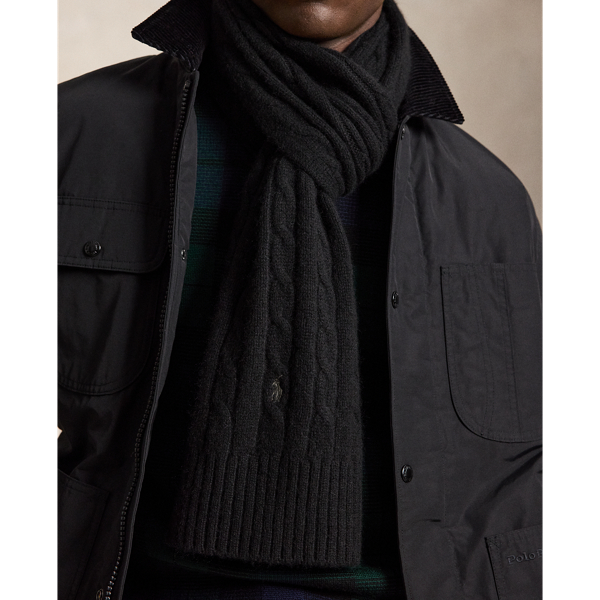 Cable-Knit Cashmere Scarf