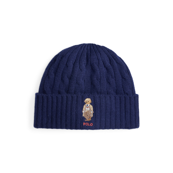 Bonnet Polo Bear en laine et cachemire torsad&eacute;s Polo Ralph Lauren en 1