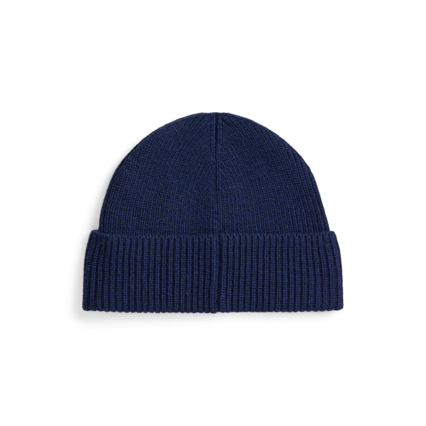 Dog-Embroidered Rib-Knit Beanie