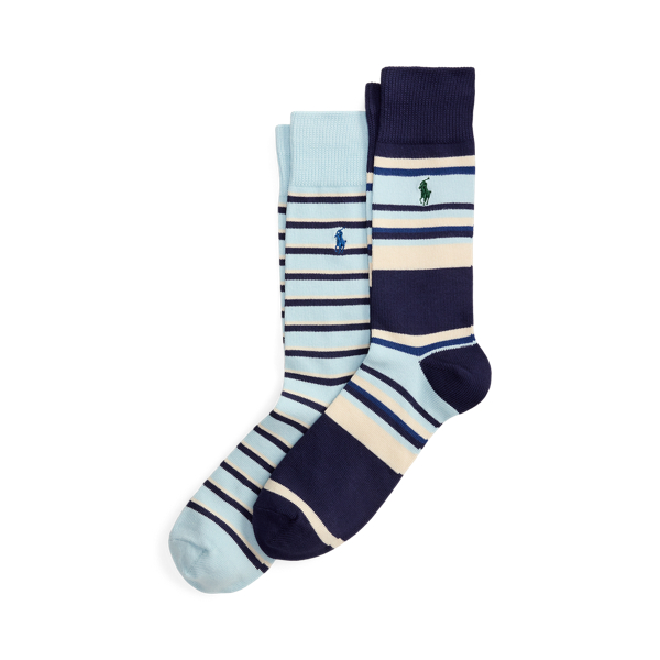 2 paires de chaussettes hautes rayées