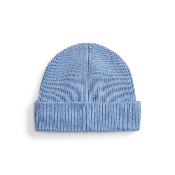 Soft Royal Heather Signature Pony Wool-Blend Beanie Polo Ralph Lauren 2