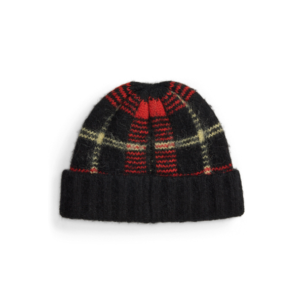 Bonnet &eacute;cossais en laine gratt&eacute;e Polo Ralph Lauren en Motif &eacute;cossais rouge 2