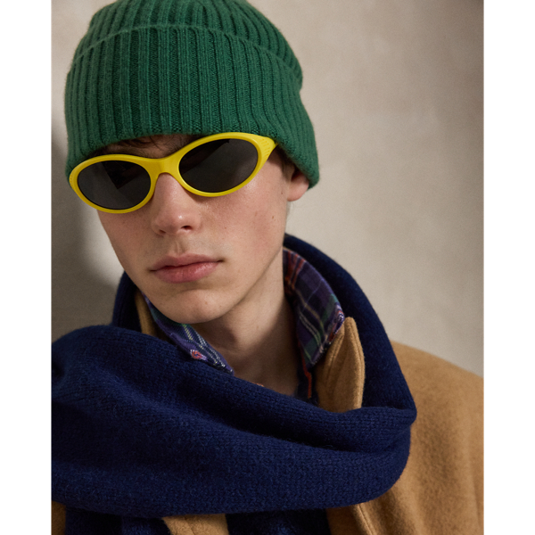 Verano Green Rib-Knit Cashmere Beanie Polo Ralph Lauren 2