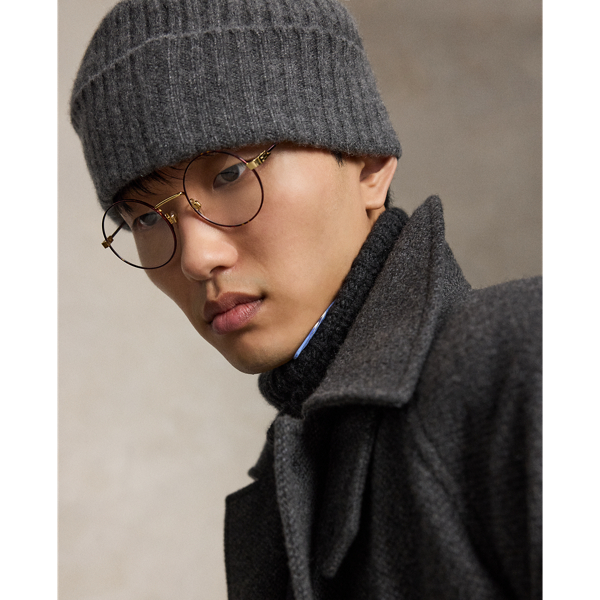Charcoal Rib-Knit Cashmere Beanie Polo Ralph Lauren 2