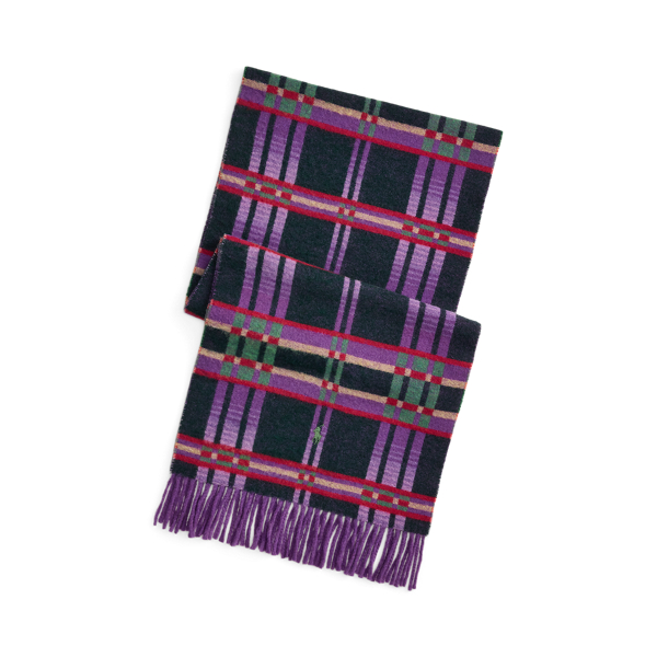 Plaid Wool-Blend Jacquard Scarf