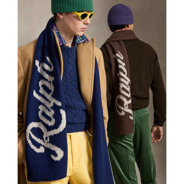 Sciarpa in lana e alpaca con logo Ralph
